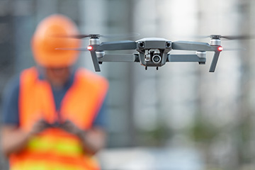 A drone flown during a building inspection.
